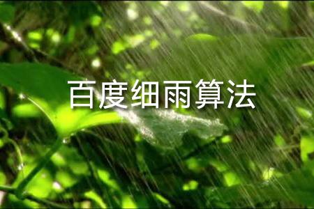 百度細(xì)雨算法是什么？細(xì)雨算法詳細(xì)解讀（2）